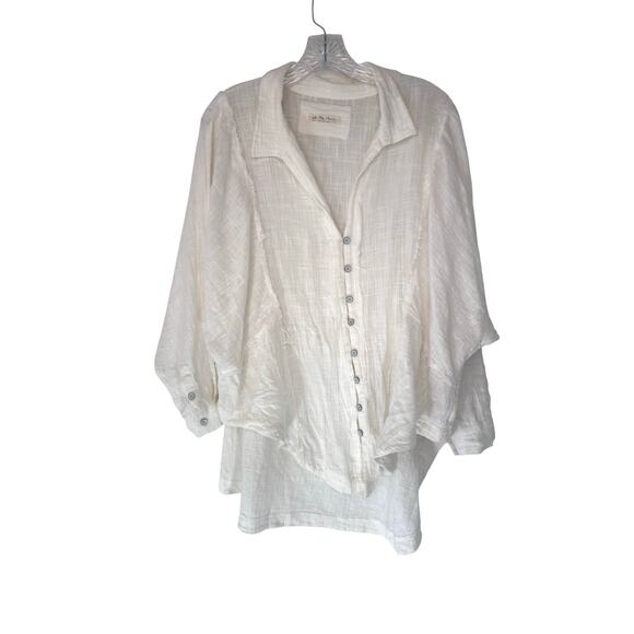 We the Free One and Only Button Down Blouse White Boho Bohemian Classy Small‎ - Picture 2 of 15